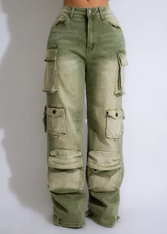 Sunset Rhapsody Cargo Pants Green