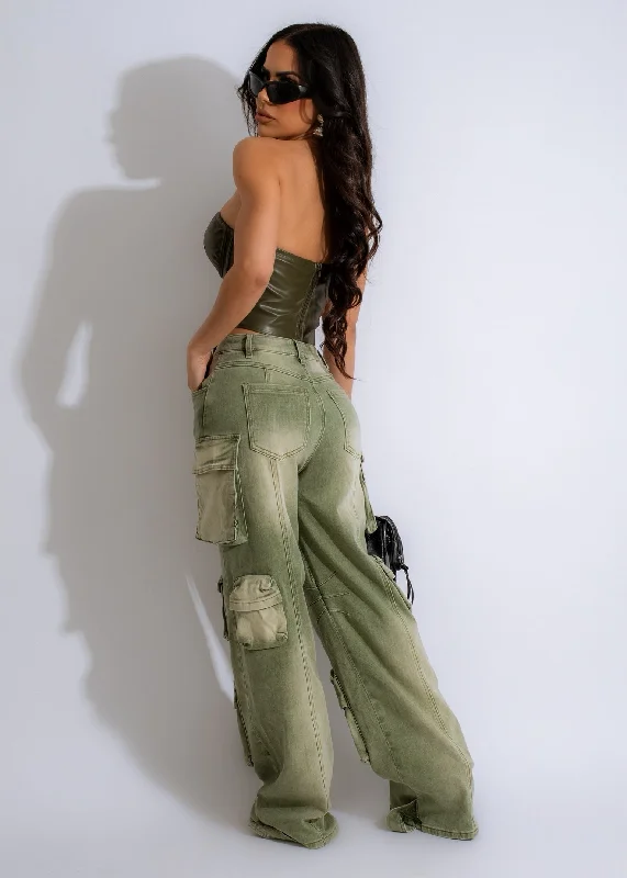 Sunset Rhapsody Cargo Pants Green