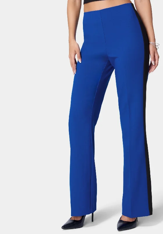 Tailored High Waist Wide Leg Contrast Pant