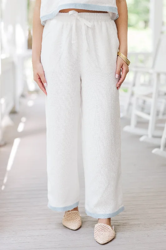 Take Care Ivory-Sky Crop Pants