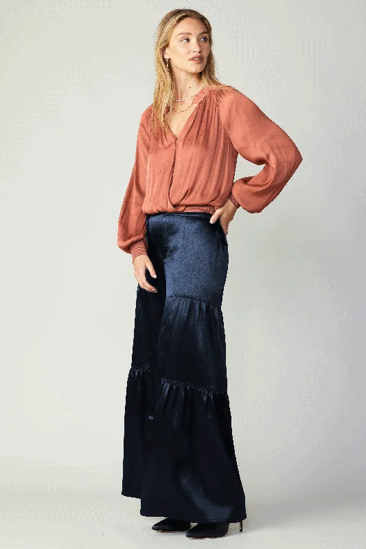 Tiered Wide Leg Pants