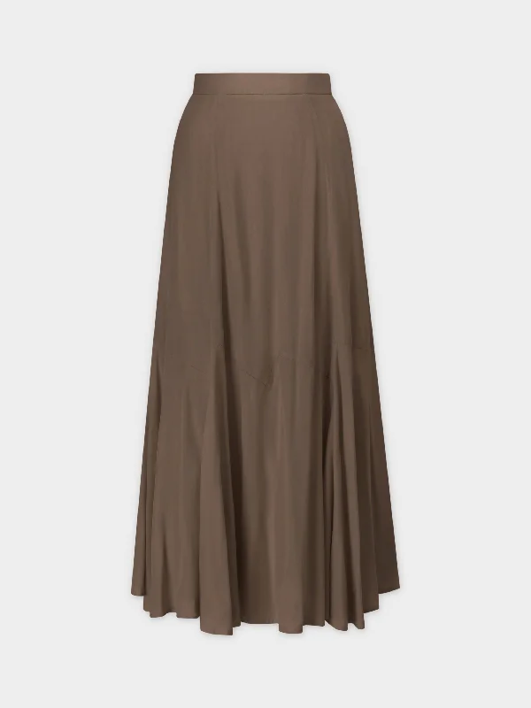 TRUMPET FLARE SKIRT-OLIVE