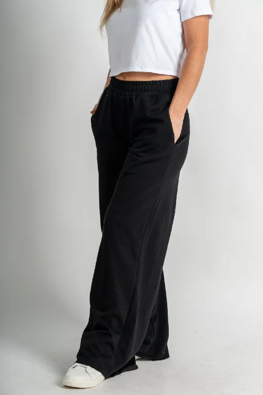 Vanessa wide leg lounge pant black