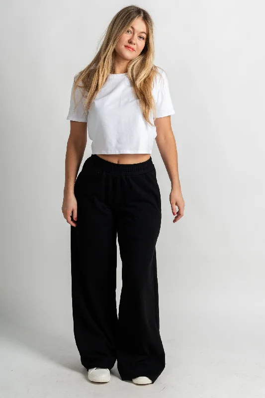 Vanessa wide leg lounge pant black