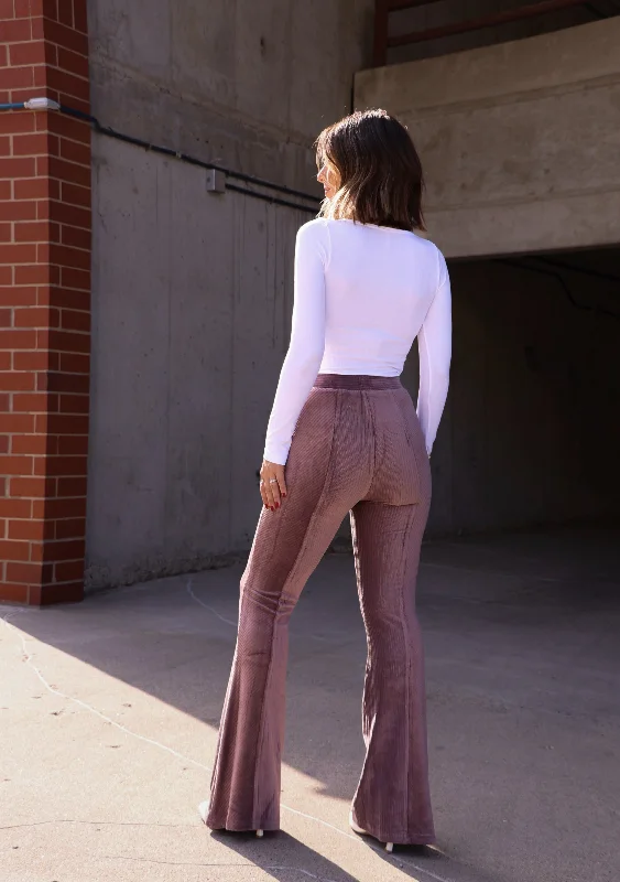 Velour Flare Pants