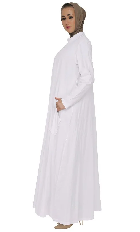 Casual Wear Broad Pockets Long Abaya Dress