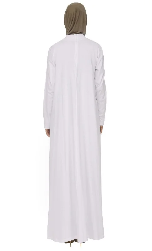 Casual Wear Broad Pockets Long Abaya Dress