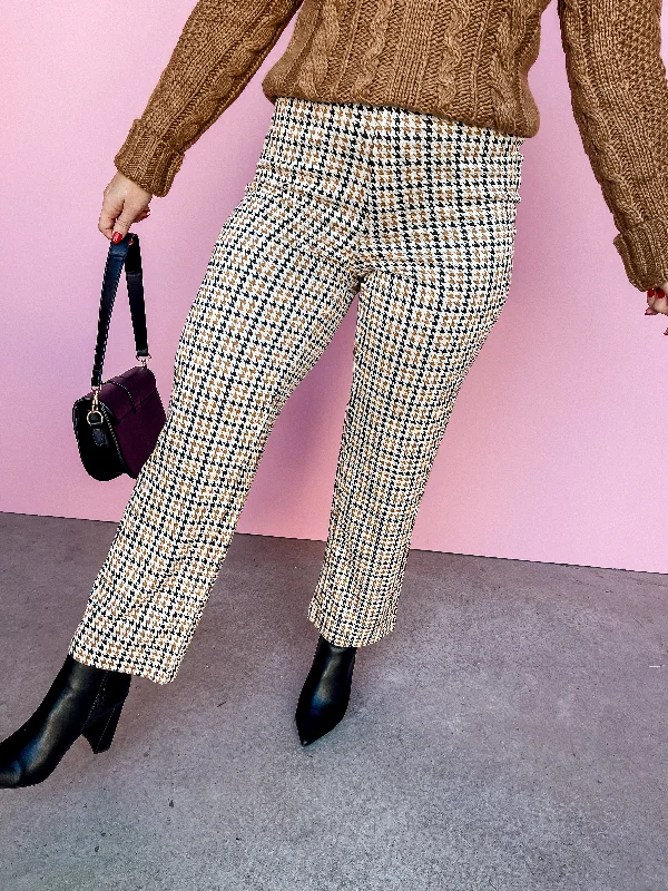 [Z Supply] Kastor Houndstooth Pant-Spiced Rum