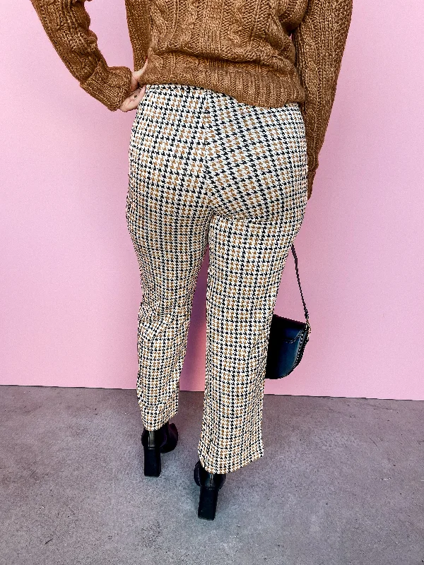 [Z Supply] Kastor Houndstooth Pant-Spiced Rum