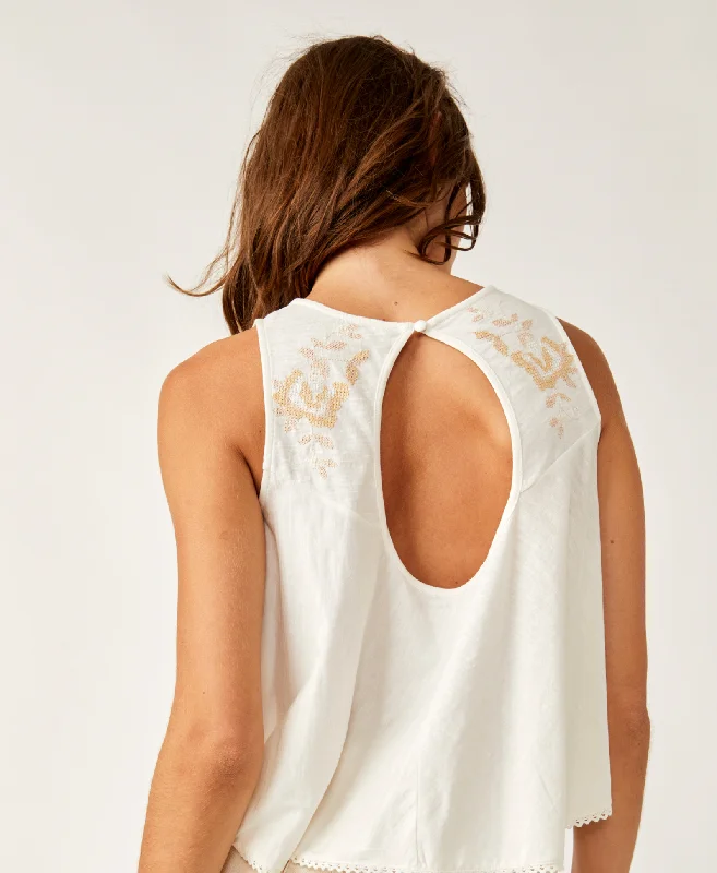 Free People - Fun and Flirty Embroidered Top