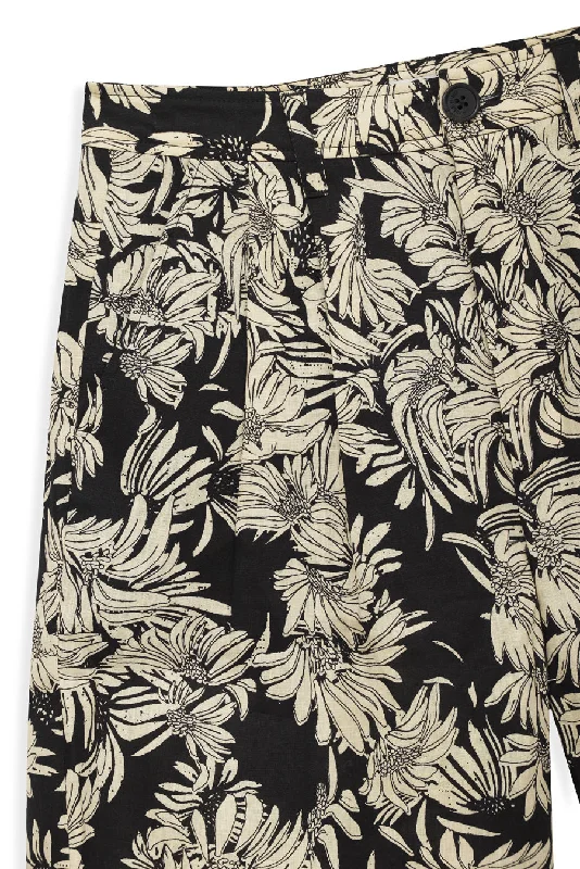 Carrie Short- Black Floral Print