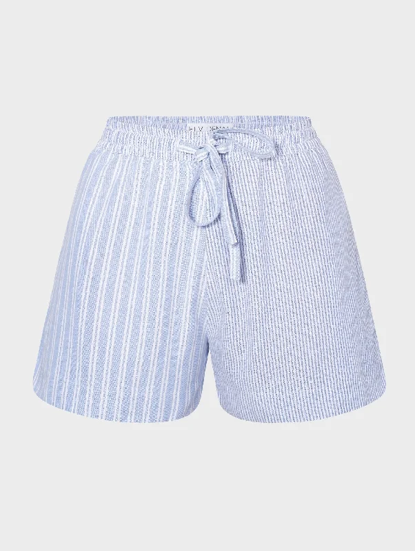 Stevie Short Stripe Cotton Light Blue