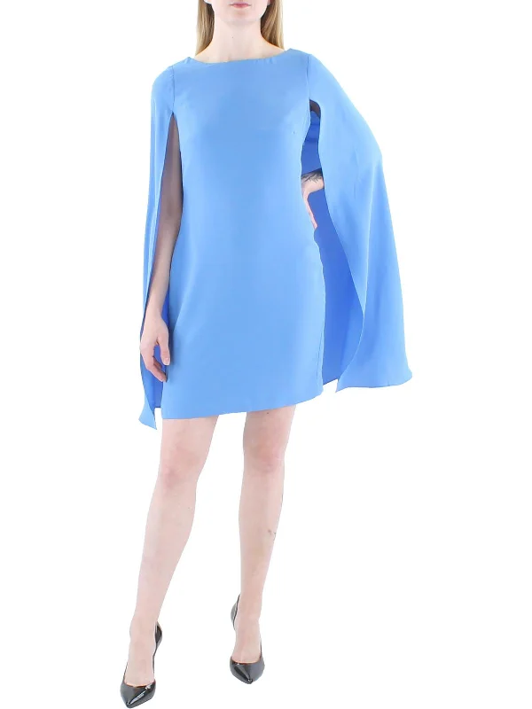 Petra Womens Mini Party Sheath Dress Cozy Satin Mini Dress