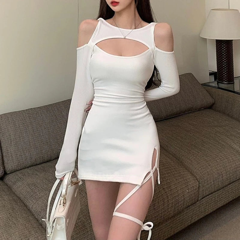 DressBetty - Casual Party Cut Out Slim Sexy Dress Elegant Streetwear Tunics Polka dots DressBetty - Casual Party Cut Out Slim Sexy Dress Elegant Streetwear Tunics Polka dots