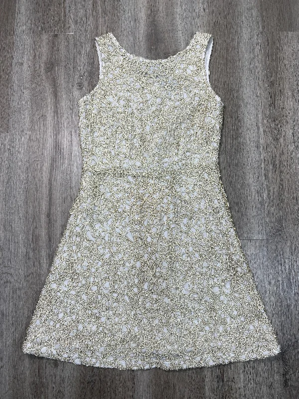 Dress Party Short By Charming Charlie In Gold & White, Size: M Tunics Luxurious premium Dress Party Short By Charming Charlie In Gold & White, Size: M Tunics Luxurious premium