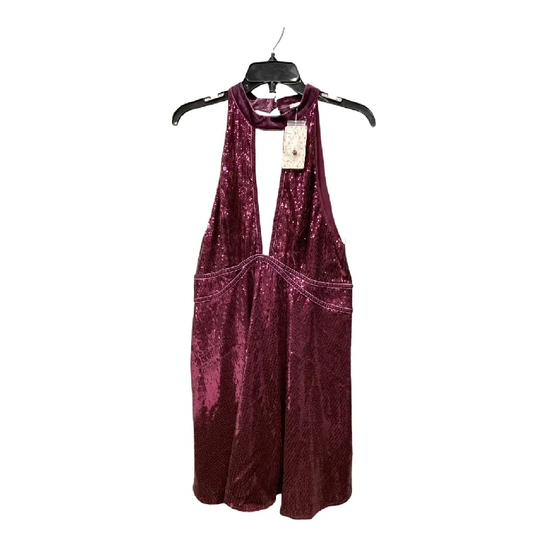 Dress Party Short By Free People In Pink, Size: 12 Tunics Sophisticated sleek