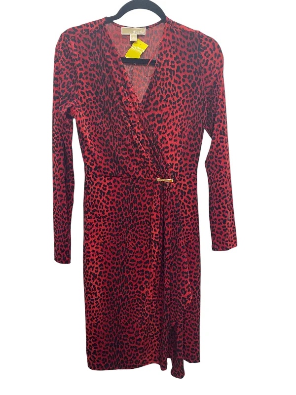 Dress Party Short By Michael By Michael Kors In Black & Red, Size: S Tunics Distressed trendy Dress Party Short By Michael By Michael Kors In Black & Red, Size: S Tunics Distressed trendy