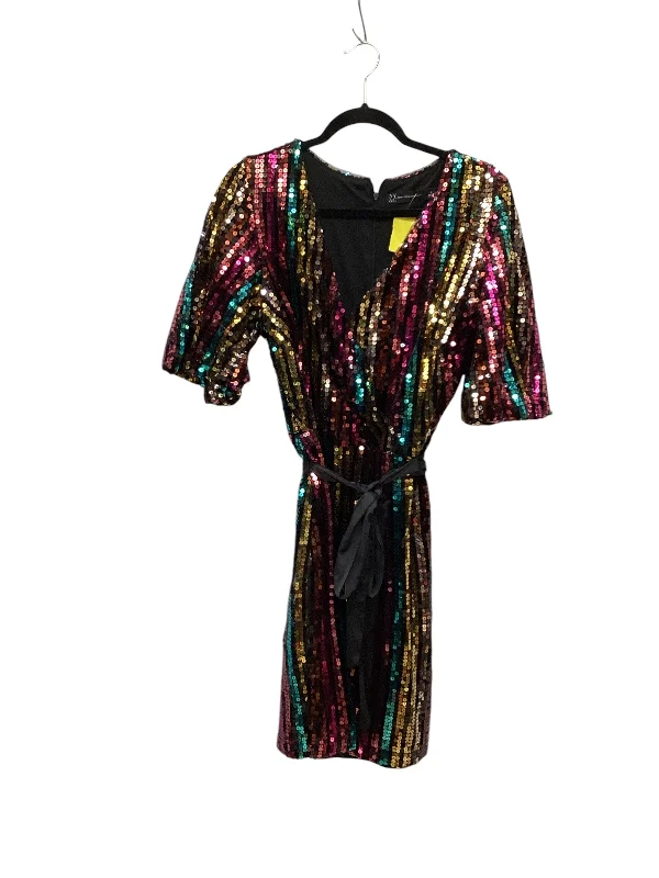 Dress Party Short By New York And Co In Multi-colored, Size: L Turtleneck Neckline Stylish Dress Party Short By New York And Co In Multi-colored, Size: L Turtleneck Neckline Stylish