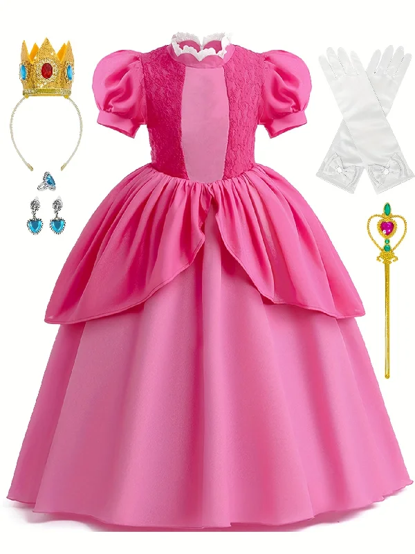 Girls Princess Dress Frill Neck Puff Sleeve Ruffle Skirt Lace Decoration Festival Party Dance Birthday Cosplay Costume Halloween Costume Kids Clothes mardi gras Tunics Occasion special Girls Princess Dress Frill Neck Puff Sleeve Ruffle Skirt Lace Decoration Festival Party Dance Birthday Cosplay Costume Halloween Costume Kids Clothes mardi gras Tunics Occasion special