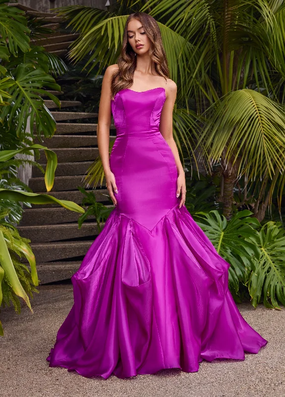 Ashley Lauren 11733 Shiny Organza Evening Gown Fit and Flare Ruffle Skirt Strapless Sweetheart Neckline athletic skirt fit Ashley Lauren 11733 Shiny Organza Evening Gown Fit and Flare Ruffle Skirt Strapless Sweetheart Neckline athletic skirt fit