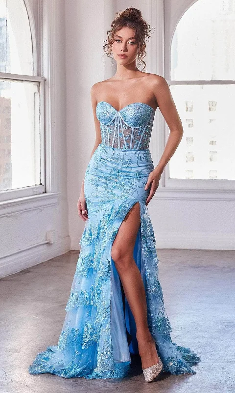 Cinderella Divine KV1095 - Trumpet Prom Gown with Sweetheart and Ruffled Skirt wool skirt thick Cinderella Divine KV1095 - Trumpet Prom Gown with Sweetheart and Ruffled Skirt wool skirt thick