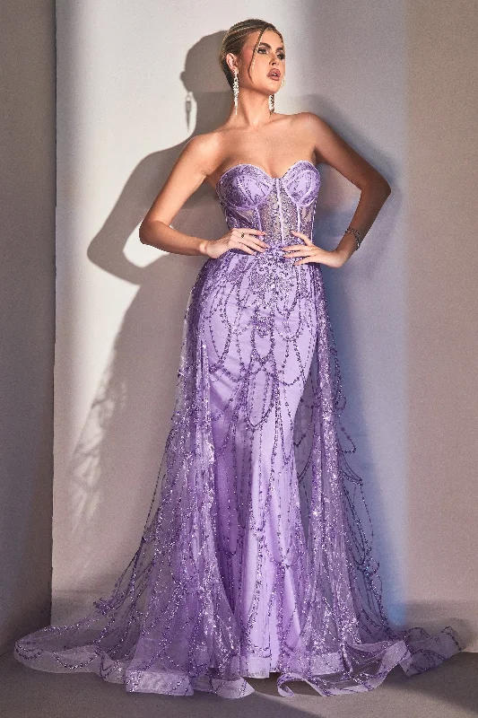 Enchanting Cinderella Divine Gown: Shimmering Garland and Gossamer Overskirt asymmetrical skirt cut Enchanting Cinderella Divine Gown: Shimmering Garland and Gossamer Overskirt asymmetrical skirt cut