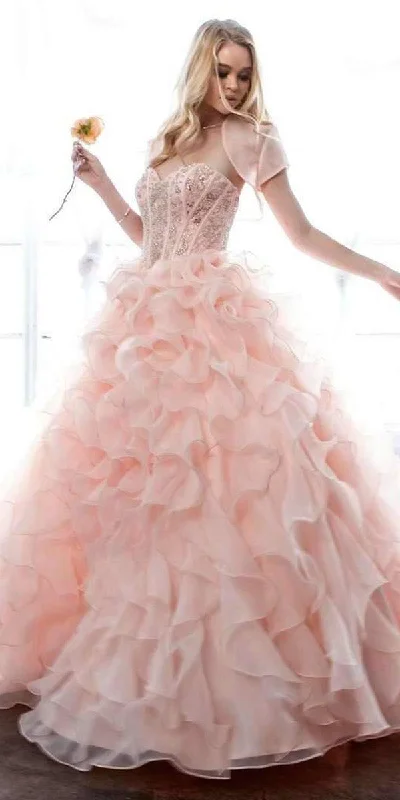 Juliet 1418 Cinderella Ball Gown Organza Ruffle Skirt Beaded Corset Bodice cashmere skirt soft Juliet 1418 Cinderella Ball Gown Organza Ruffle Skirt Beaded Corset Bodice cashmere skirt soft
