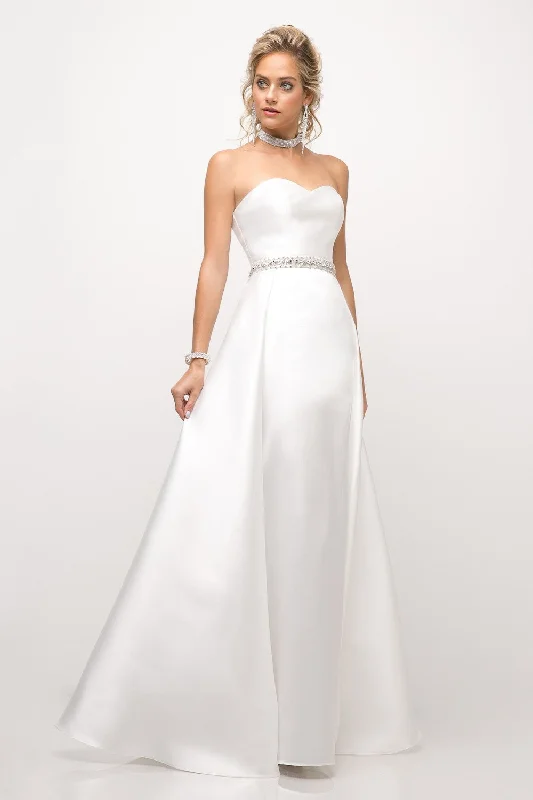 Strapless Mikado Gown With Sheath Underskirt And Ballgown Overskirt, Complete With Beaded Belt by Cinderella Divine -UT253 pleated skirt texture Strapless Mikado Gown With Sheath Underskirt And Ballgown Overskirt, Complete With Beaded Belt by Cinderella Divine -UT253 pleated skirt texture