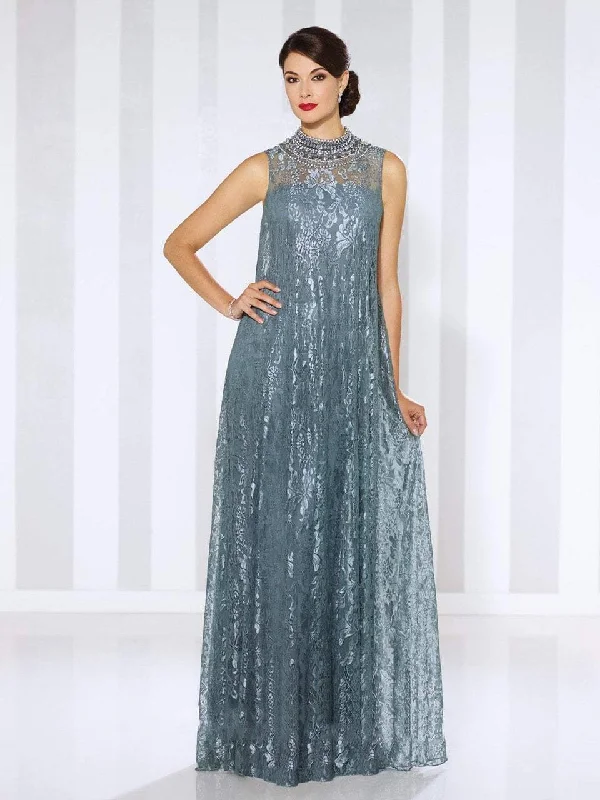 Cameron Blake by Mon Cheri - Illusion High Neck Lace Overskirt Gown 116670 - 1 pc Steel Gray in Size 14 Available asymmetrical skirt cut Cameron Blake by Mon Cheri - Illusion High Neck Lace Overskirt Gown 116670 - 1 pc Steel Gray in Size 14 Available asymmetrical skirt cut