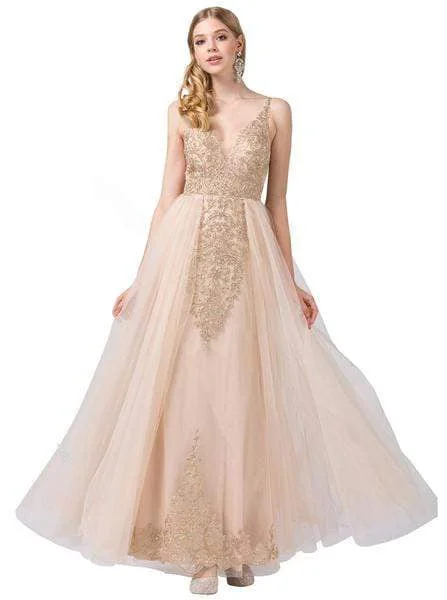 Dancing Queen - Gilt-Appliqued Illusion Overskirt Gown 2525 - 1 pc Dusty Pink In Size L Available mini skirt trendy Dancing Queen - Gilt-Appliqued Illusion Overskirt Gown 2525 - 1 pc Dusty Pink In Size L Available mini skirt trendy