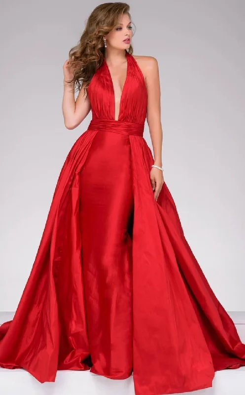 Jovani Halter Style Plunging Gown with Overskirt 42843A 1 pc Red in size 12 Available cashmere skirt plush Jovani Halter Style Plunging Gown with Overskirt 42843A 1 pc Red in size 12 Available cashmere skirt plush